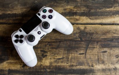 Playstation Controller on a wooden table